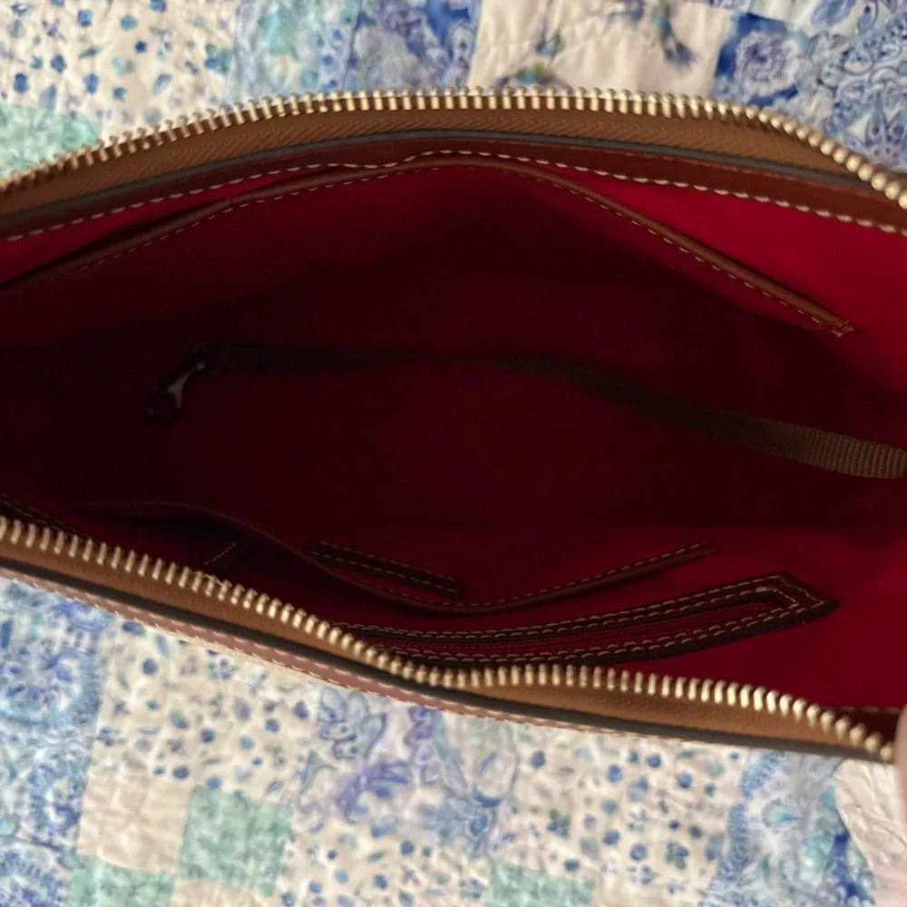 Dooney & Bourke Cream and Brown Hobo Bag - Picture 6 of 6